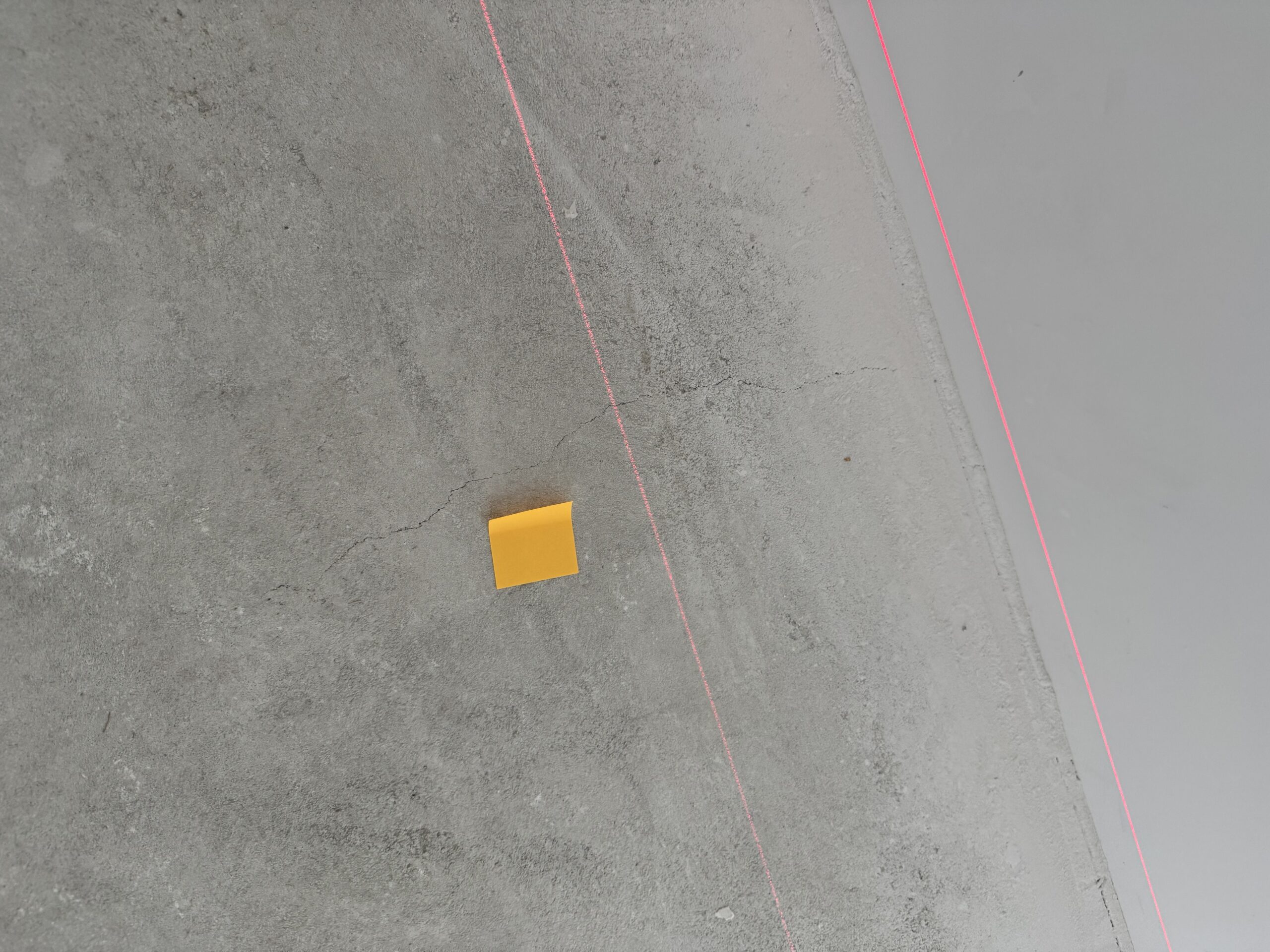 Surface crack marked during the inspection